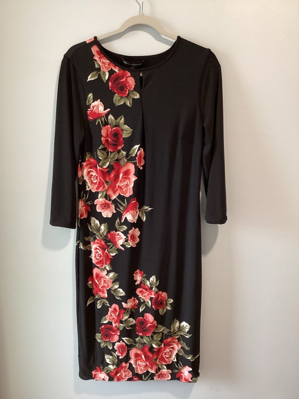 White House, Black Market Reversible dress Red Rose Print